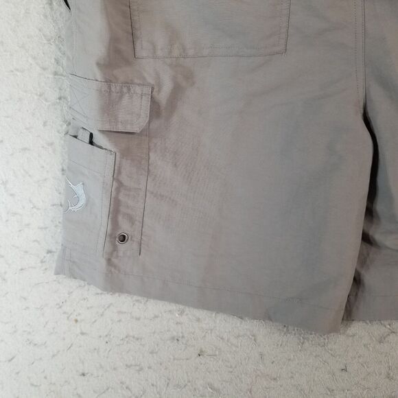 Reel Legends cargo hiking shorts Men's medium gray comfort waist outdoor fishing - Picture 10 of 14